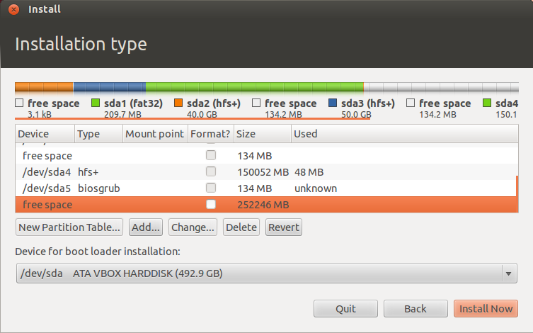 You can verify partitions and check the amount of
    free space before you begin adding Linux partitions.